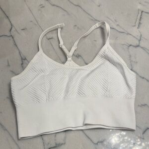 Seamless White Sports Bra